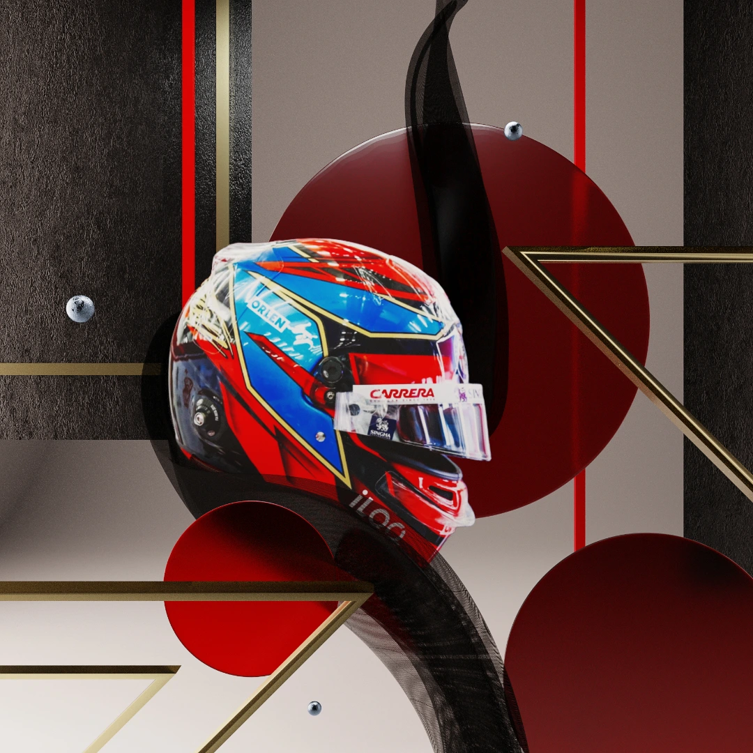 3D Compositions Vol. 2 project cover: Kimi Räikkönen 2023 helmet composition