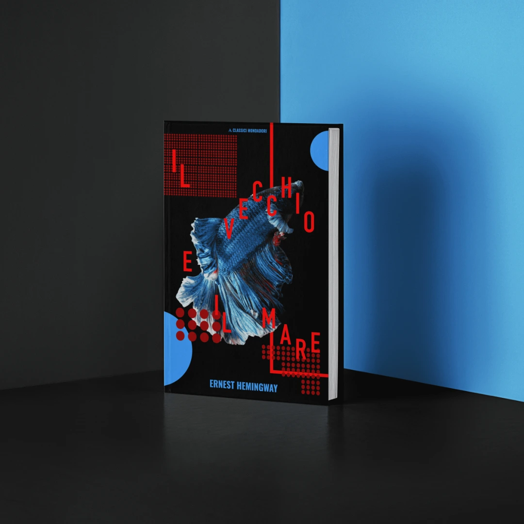 Editorial Line project cover: Il vecchio e il mare book cover mockup