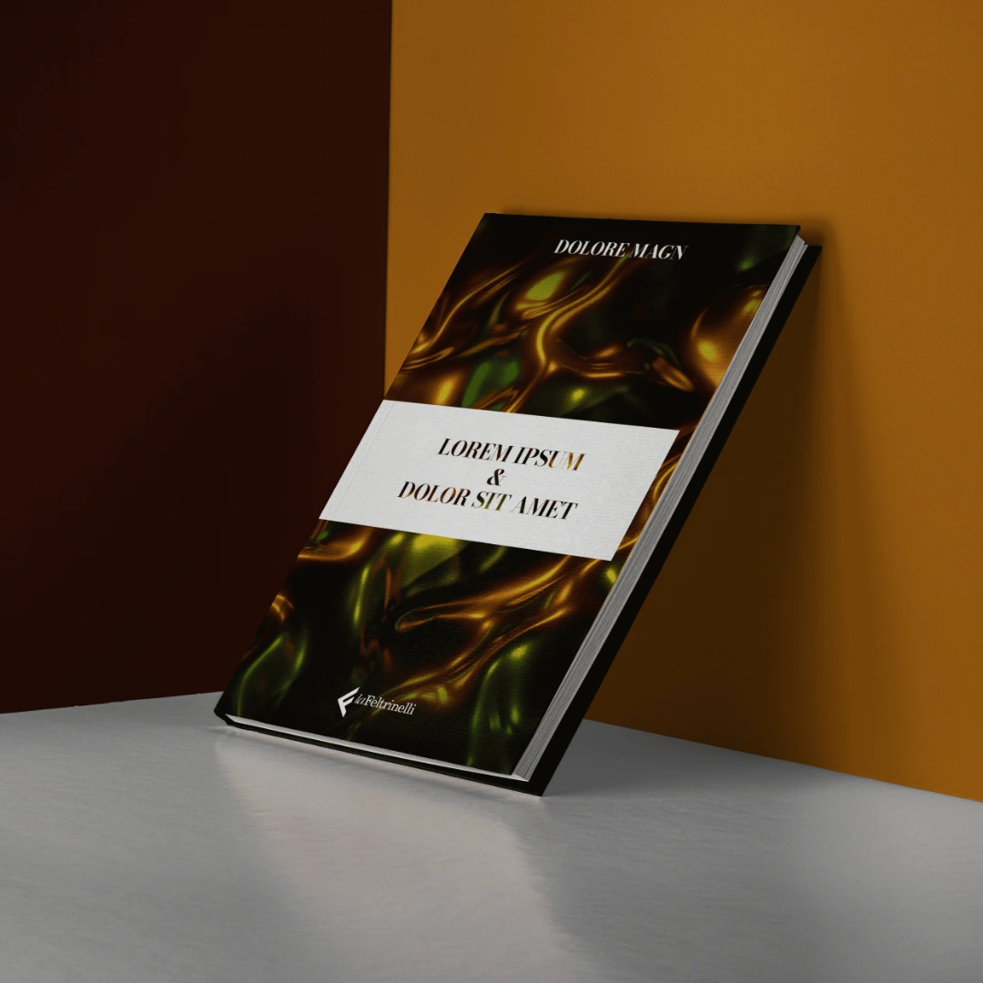 Editorial Saga project cover: Lorem ipsum & Dolor sit amet book cover mockup